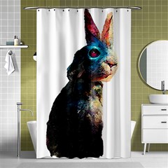 Rabbit T-shirtrabbit Watercolor Painting #rabbit T-shirt (3) Shower Curtain 48  X 72  (small)  by EnriqueJohnson