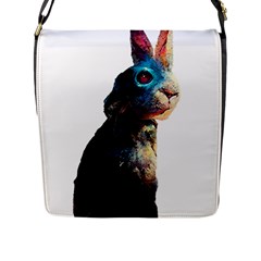 Rabbit T-shirtrabbit Watercolor Painting #rabbit T-shirt (3) Flap Closure Messenger Bag (l) by EnriqueJohnson