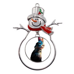 Rabbit T-shirtrabbit Watercolor Painting #rabbit T-shirt (3) Metal Snowman Ornament