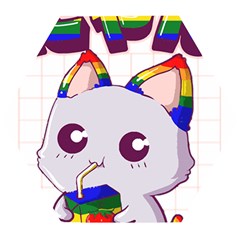 Gay Pride T- Shirt Gay Pride Kawaii Cat Strawberry Milk Rainbow Flag T- Shirt Wooden Puzzle Hexagon by ZUXUMI