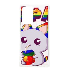 Gay Pride T- Shirt Gay Pride Kawaii Cat Strawberry Milk Rainbow Flag T- Shirt Samsung Galaxy Note 20 Ultra Tpu Uv Case by ZUXUMI