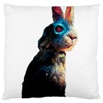 Rabbit T-shirtrabbit Watercolor Painting #rabbit T-shirt (3) Standard Premium Plush Fleece Cushion Case (One Side) Front