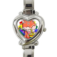 Gay Pride T- Shirt Gay Pride Kawaii Fox Ramen Noodles Rainbow Flag T- Shirt Heart Italian Charm Watch by ZUXUMI