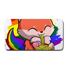 Gay Pride T- Shirt Gay Pride Kawaii Fox Ramen Noodles Rainbow Flag T- Shirt Medium Bar Mat by ZUXUMI