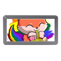 Gay Pride T- Shirt Gay Pride Kawaii Fox Ramen Noodles Rainbow Flag T- Shirt Memory Card Reader (mini) by ZUXUMI