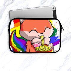 Gay Pride T- Shirt Gay Pride Kawaii Fox Ramen Noodles Rainbow Flag T- Shirt Apple Ipad Mini Zipper Cases by ZUXUMI