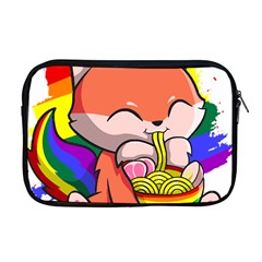 Gay Pride T- Shirt Gay Pride Kawaii Fox Ramen Noodles Rainbow Flag T- Shirt Apple Macbook Pro 17  Zipper Case by ZUXUMI