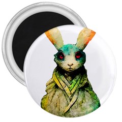 Rabbit T-shirtrabbit Watercolor Painting #rabbit T-shirt (5) 3  Magnets by EnriqueJohnson