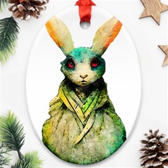 Rabbit T-shirtrabbit Watercolor Painting #rabbit T-shirt (5) Ornament (Oval)