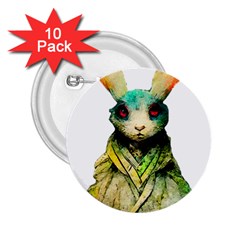 Rabbit T-shirtrabbit Watercolor Painting #rabbit T-shirt (5) 2.25  Buttons (10 pack) 