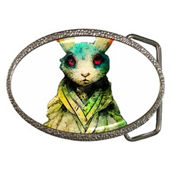 Rabbit T-shirtrabbit Watercolor Painting #rabbit T-shirt (5) Belt Buckles