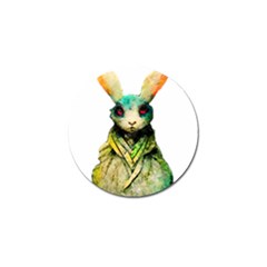 Rabbit T-shirtrabbit Watercolor Painting #rabbit T-shirt (5) Golf Ball Marker (4 pack)