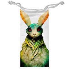 Rabbit T-shirtrabbit Watercolor Painting #rabbit T-shirt (5) Jewelry Bag