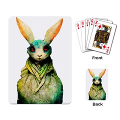 Rabbit T-shirtrabbit Watercolor Painting #rabbit T-shirt (5) Playing Cards Single Design (Rectangle)