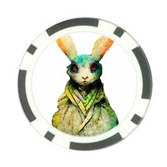 Rabbit T-shirtrabbit Watercolor Painting #rabbit T-shirt (5) Poker Chip Card Guard