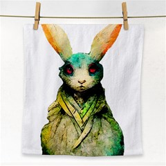 Rabbit T-shirtrabbit Watercolor Painting #rabbit T-shirt (5) Face Towel by EnriqueJohnson