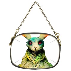 Rabbit T-shirtrabbit Watercolor Painting #rabbit T-shirt (5) Chain Purse (Two Sides)