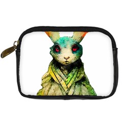 Rabbit T-shirtrabbit Watercolor Painting #rabbit T-shirt (5) Digital Camera Leather Case