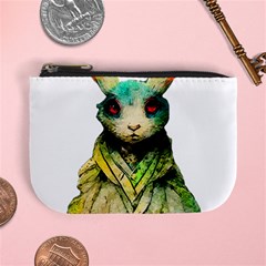 Rabbit T-shirtrabbit Watercolor Painting #rabbit T-shirt (5) Mini Coin Purse