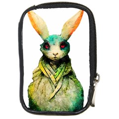 Rabbit T-shirtrabbit Watercolor Painting #rabbit T-shirt (5) Compact Camera Leather Case