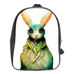 Rabbit T-shirtrabbit Watercolor Painting #rabbit T-shirt (5) School Bag (Large)