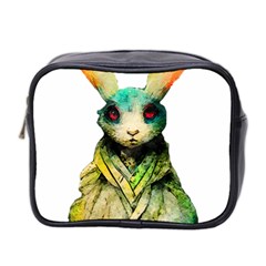 Rabbit T-shirtrabbit Watercolor Painting #rabbit T-shirt (5) Mini Toiletries Bag (Two Sides)