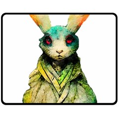 Rabbit T-shirtrabbit Watercolor Painting #rabbit T-shirt (5) Fleece Blanket (Medium)