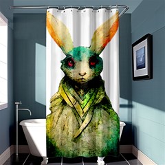 Rabbit T-shirtrabbit Watercolor Painting #rabbit T-shirt (5) Shower Curtain 36  x 72  (Stall) 