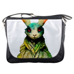 Rabbit T-shirtrabbit Watercolor Painting #rabbit T-shirt (5) Messenger Bag