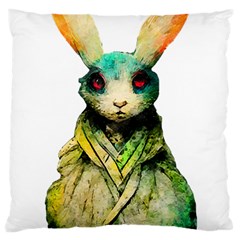 Rabbit T-shirtrabbit Watercolor Painting #rabbit T-shirt (5) Large Cushion Case (One Side)