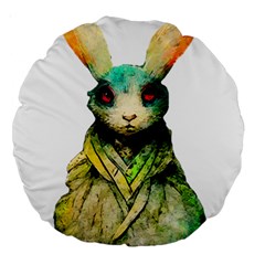 Rabbit T-shirtrabbit Watercolor Painting #rabbit T-shirt (5) Large 18  Premium Round Cushions