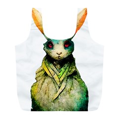 Rabbit T-shirtrabbit Watercolor Painting #rabbit T-shirt (5) Full Print Recycle Bag (L)