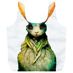 Rabbit T-shirtrabbit Watercolor Painting #rabbit T-shirt (5) Full Print Recycle Bag (XL)