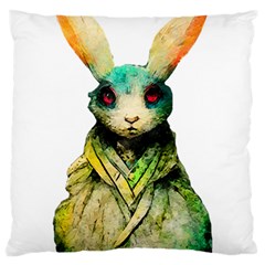 Rabbit T-shirtrabbit Watercolor Painting #rabbit T-shirt (5) Standard Premium Plush Fleece Cushion Case (One Side)