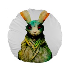 Rabbit T-shirtrabbit Watercolor Painting #rabbit T-shirt (5) Standard 15  Premium Flano Round Cushions