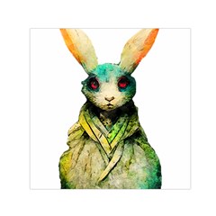 Rabbit T-shirtrabbit Watercolor Painting #rabbit T-shirt (5) Square Satin Scarf (30  x 30 )