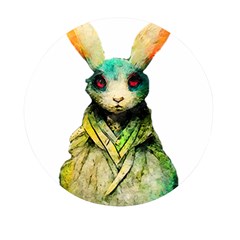 Rabbit T-shirtrabbit Watercolor Painting #rabbit T-shirt (5) Mini Round Pill Box