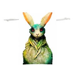 Rabbit T-shirtrabbit Watercolor Painting #rabbit T-shirt (5) Lightweight Drawstring Pouch (L)