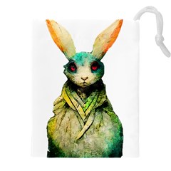 Rabbit T-shirtrabbit Watercolor Painting #rabbit T-shirt (5) Drawstring Pouch (4XL)