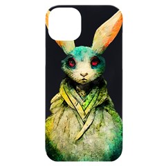 Rabbit T-shirtrabbit Watercolor Painting #rabbit T-shirt (5) iPhone 14 Plus Black UV Print Case