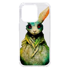 Rabbit T-shirtrabbit Watercolor Painting #rabbit T-shirt (5) iPhone 14 Pro TPU UV Print Case