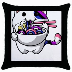 Genderfluid T- Shirt Genderfluid Pride Kawaii Car Ramen Noodles Genderfluid Flag T- Shirt Throw Pillow Case (black) by ZUXUMI