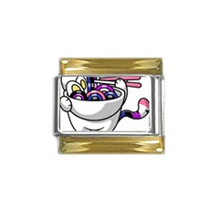 Genderfluid T- Shirt Genderfluid Pride Kawaii Car Ramen Noodles Genderfluid Flag T- Shirt Gold Trim Italian Charm (9mm) by ZUXUMI