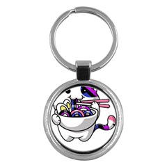 Genderfluid T- Shirt Genderfluid Pride Kawaii Car Ramen Noodles Genderfluid Flag T- Shirt Key Chain (round) by ZUXUMI