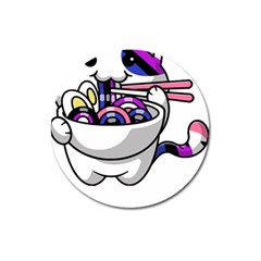 Genderfluid T- Shirt Genderfluid Pride Kawaii Car Ramen Noodles Genderfluid Flag T- Shirt Magnet 3  (round) by ZUXUMI