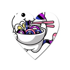 Genderfluid T- Shirt Genderfluid Pride Kawaii Car Ramen Noodles Genderfluid Flag T- Shirt Heart Magnet by ZUXUMI