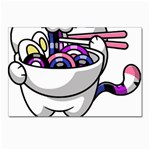 Genderfluid T- Shirt Genderfluid Pride Kawaii Car Ramen Noodles Genderfluid Flag T- Shirt Postcard 4 x 6  (Pkg of 10) Front