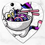 Genderfluid T- Shirt Genderfluid Pride Kawaii Car Ramen Noodles Genderfluid Flag T- Shirt Jigsaw Puzzle (Heart) Front