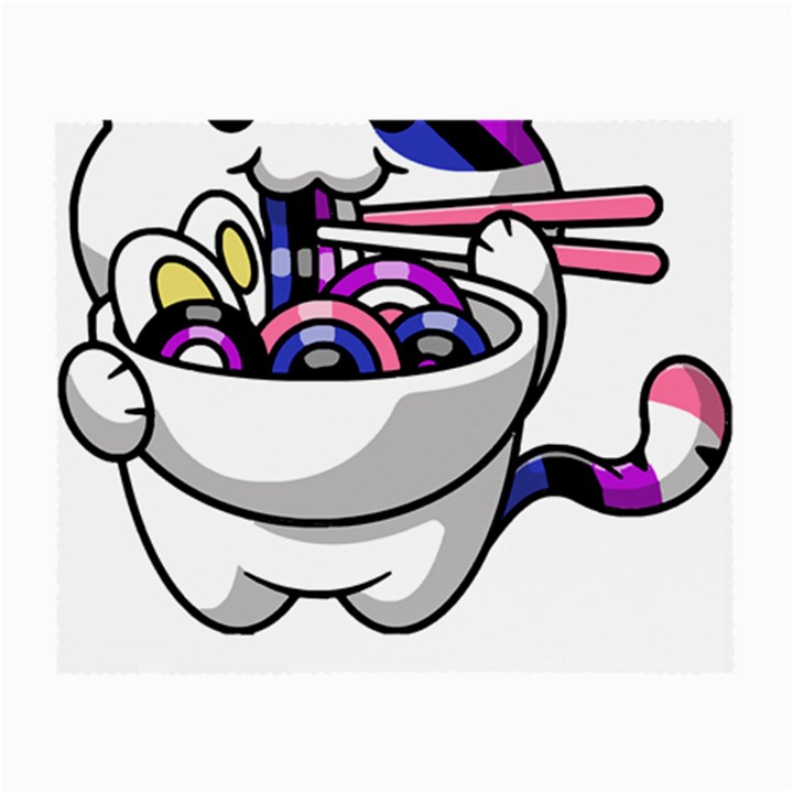 Genderfluid T- Shirt Genderfluid Pride Kawaii Car Ramen Noodles Genderfluid Flag T- Shirt Small Glasses Cloth (2 Sides)