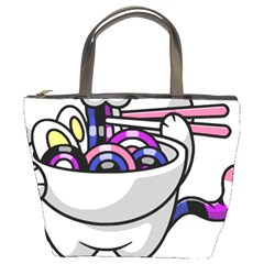 Genderfluid T- Shirt Genderfluid Pride Kawaii Car Ramen Noodles Genderfluid Flag T- Shirt Bucket Bag by ZUXUMI